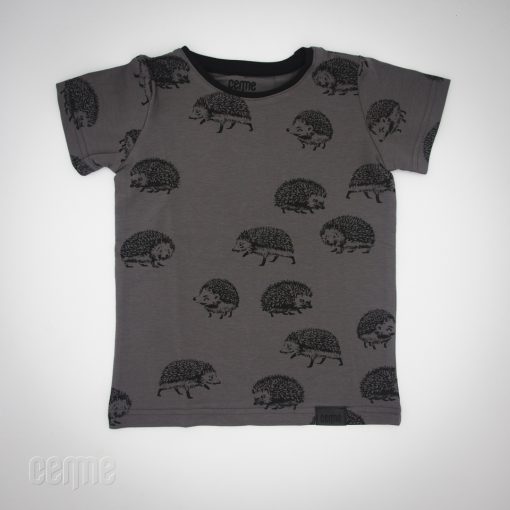 kids hedgehog T-shirt gray