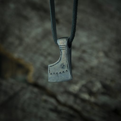 Black axe with a pattern