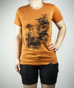 T shirt with hoopoe design