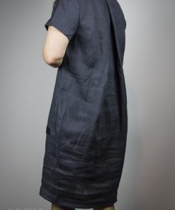 linen dress with a fold on the back