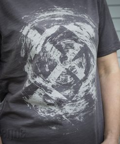 Charcoal T shirt with sun symbol